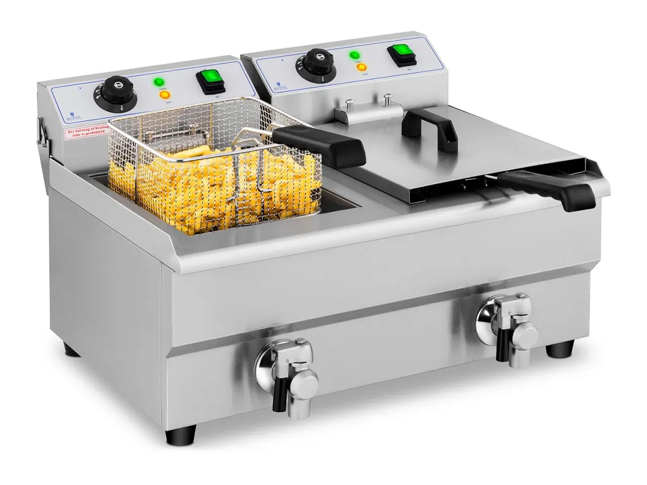 Billede 1 - Dobbelt Frituregryde 2x 10 Liter – med afløbshane