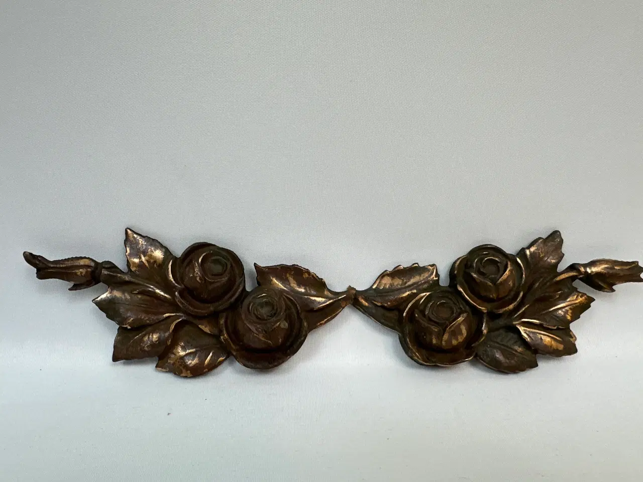 Billede 8 - 2 stk. vintage rose ornamenter I kobber
