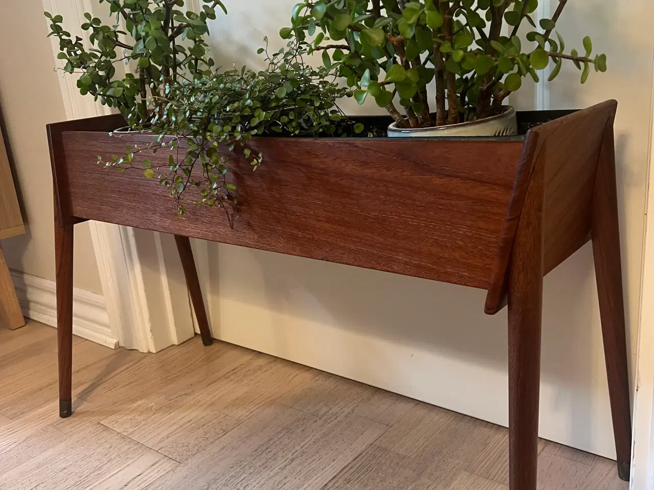 Billede 3 - Stor smuk retro teak blomster kasse 
