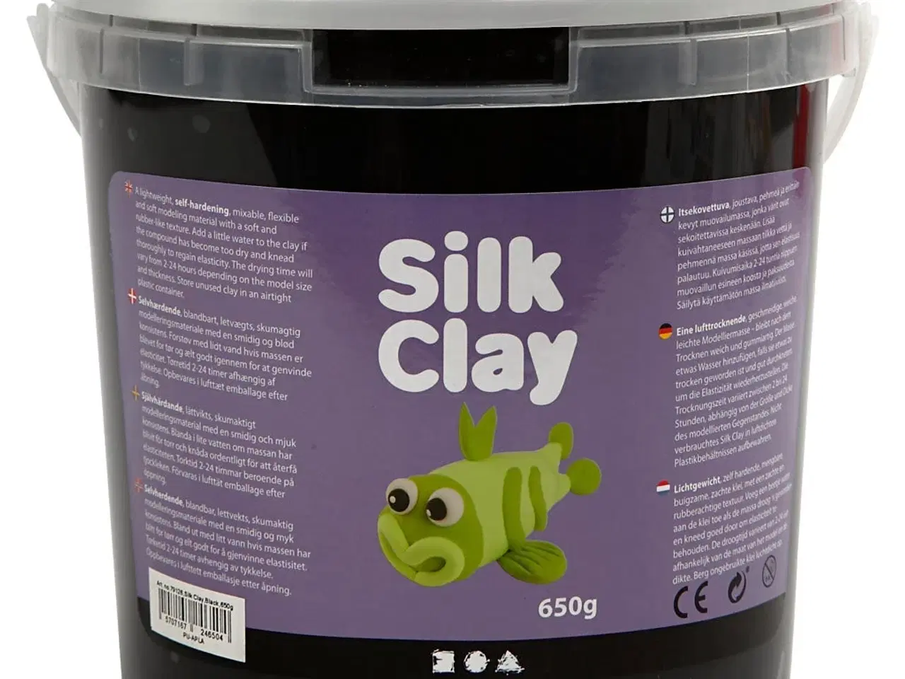 Billede 1 - Silk Clay® Sort 650g - Selvhærdende Modelleringsmasse