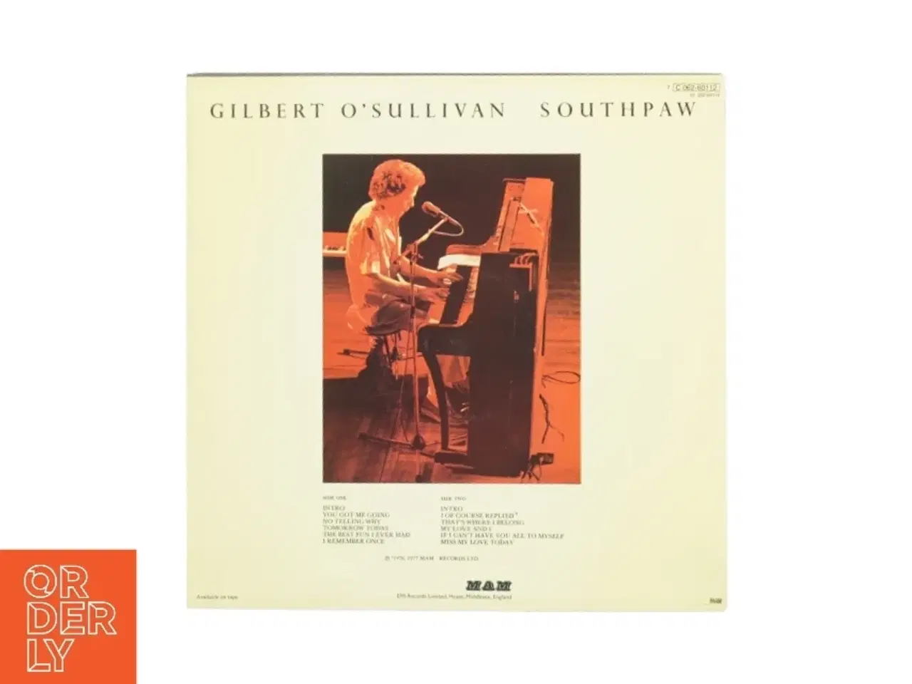 Billede 2 - Gilbert O'Sullivan Southpaw vinylplade (str. 31 x 31 cm)