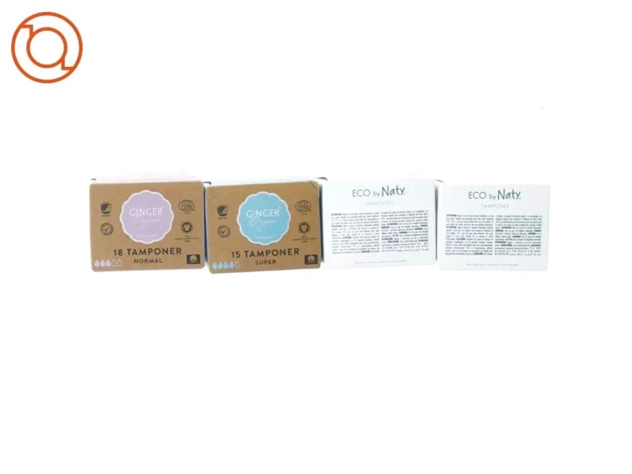 Billede 2 - ØKO tamponer fra Naty og Ginger (str. 8 x 6 x 4 cm)
