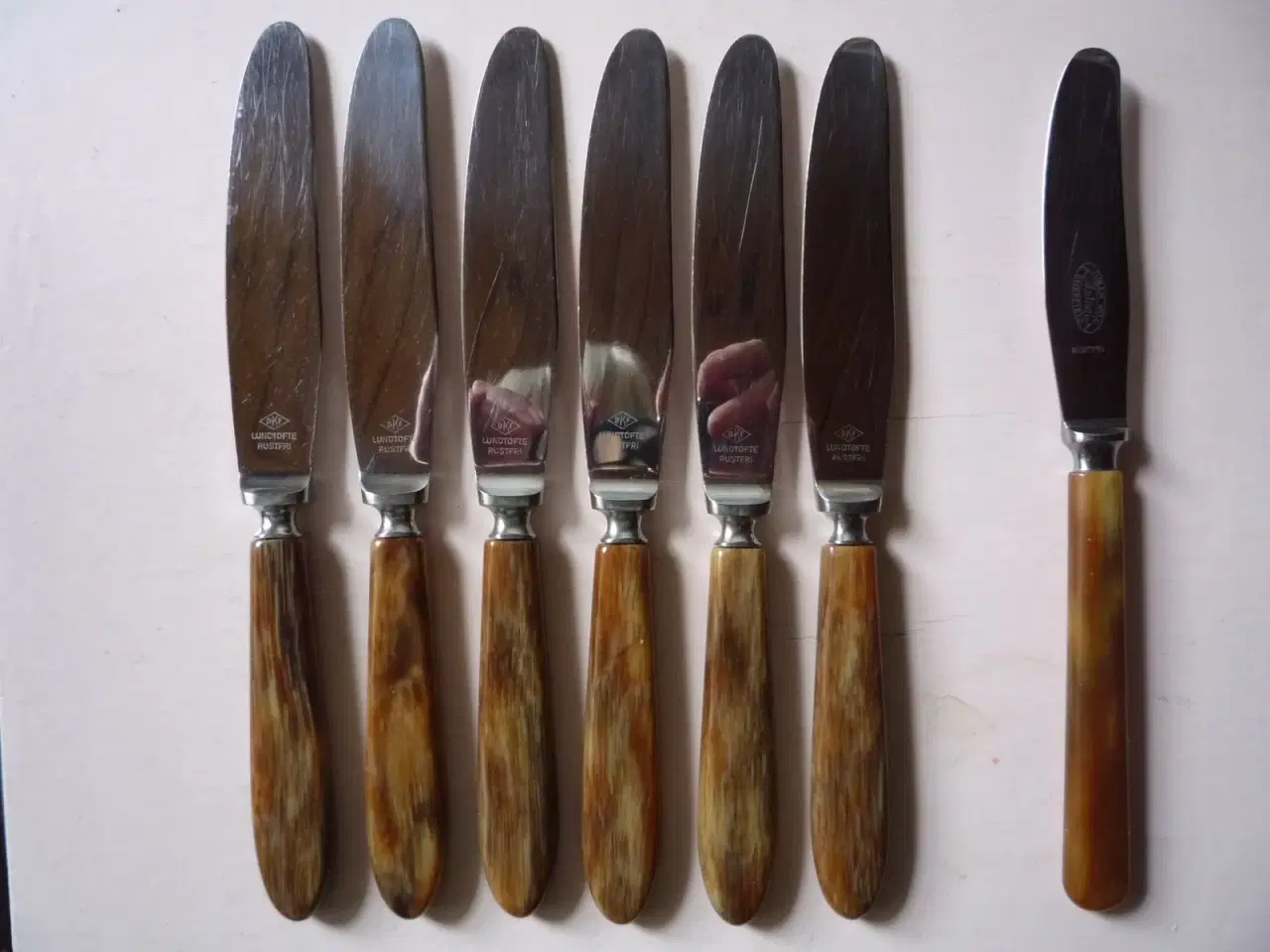 Billede 1 - 6 Lundtofte knive med benskaft
