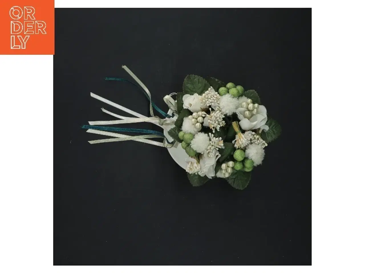 Billede 7 - Dekorativ lysestage med blomster fra Royal Copenhagen (str. 10 cm)