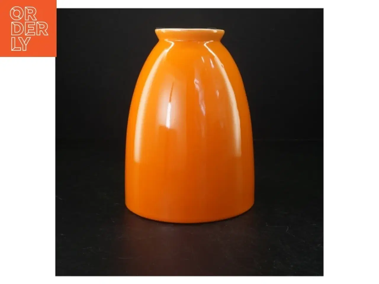 Billede 2 - Orange keramikvase (str. 22 cm)