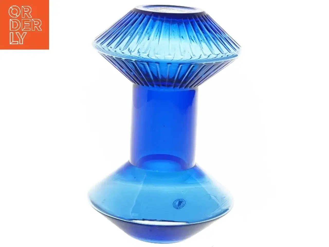 Billede 4 - Blå glasvase fra IKEA (str. 24x16 cm)