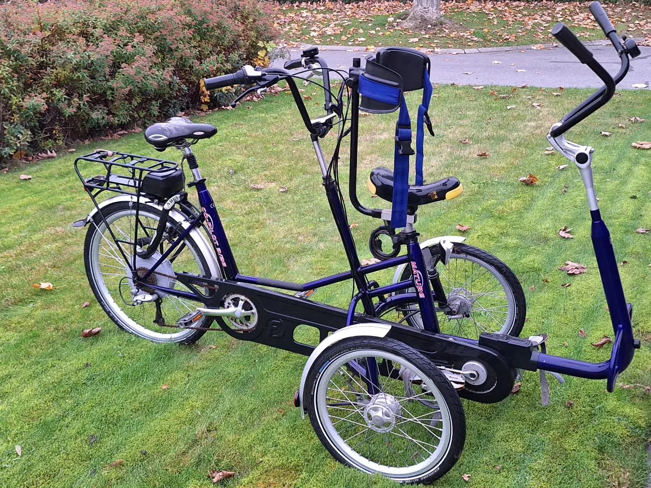 Billede 1 - 3 hjulet tandemcykel - copilot 3 fra Huka