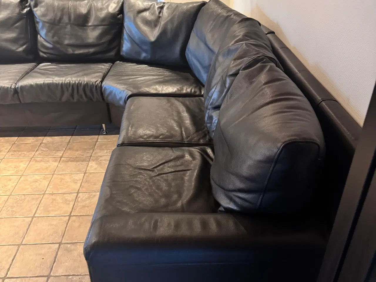 Billede 3 - Læder hjørne sofa 