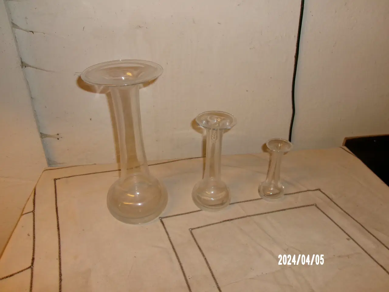 Billede 1 - 3 stk glas vaser samlet 50 kr