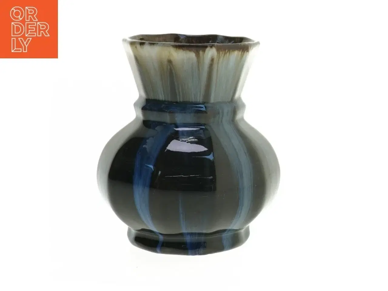 Billede 1 - Art Nouveau Keramisk vase med løbeglasur (str. 12,5 cm)