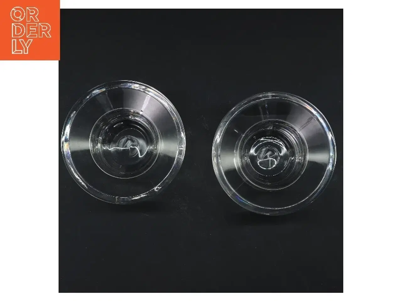 Billede 2 - To glaslysestager fra Rosendahl (str. Ø 11 cm længde 7 cm)