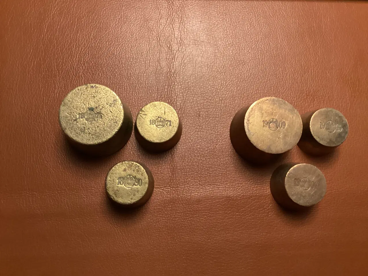 Billede 1 - Antikke messing Qvint lodder