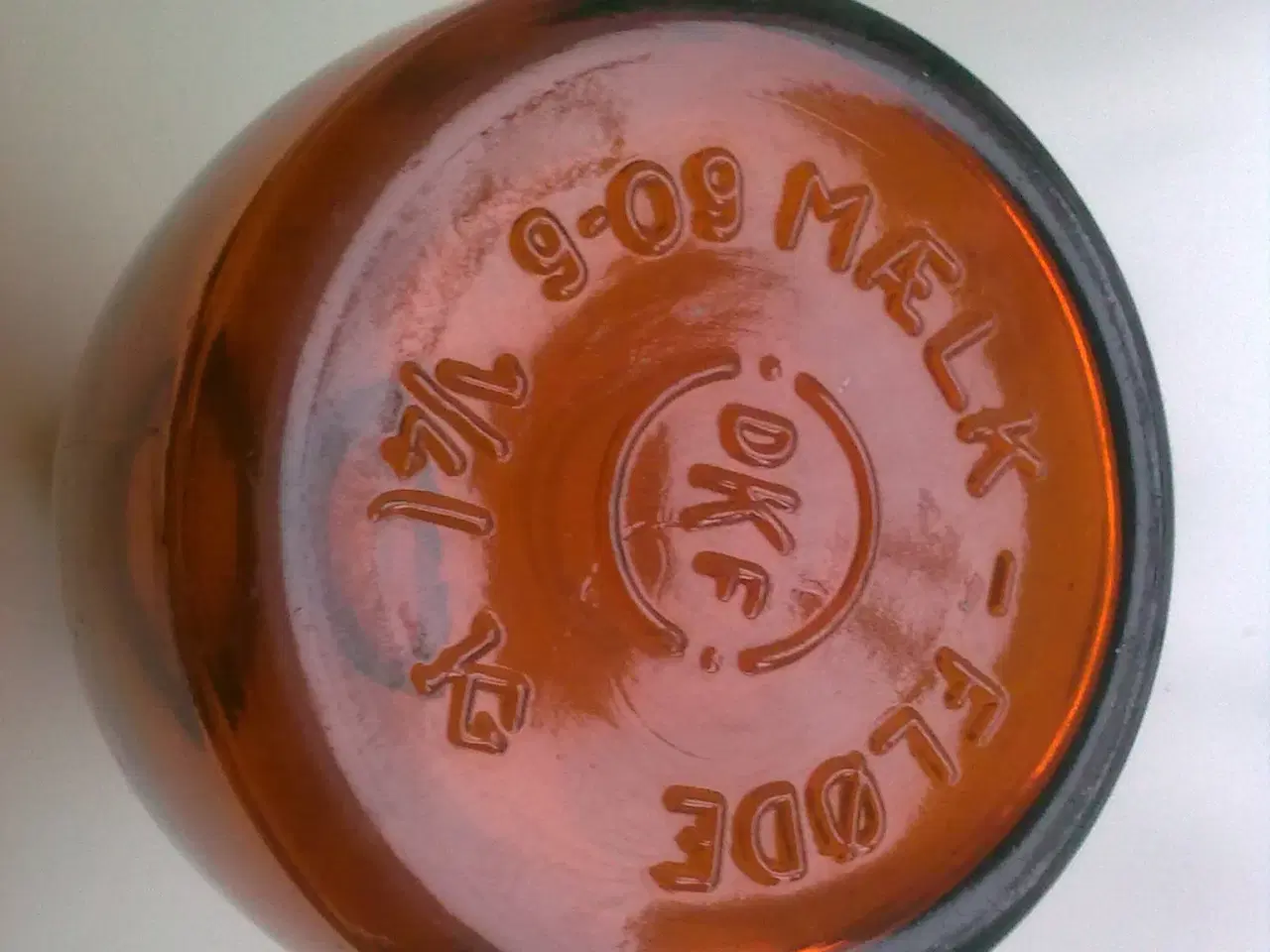 Billede 9 - Holmegaard rav brun glas flasker 3 x 1960r by mælk