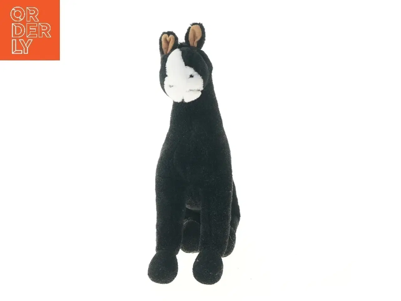 Billede 4 - Sort plys hest (str. 40 cm)