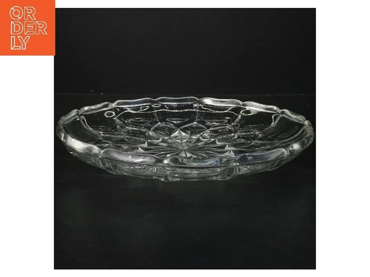 Billede 1 - Glasfad med mønster (str. Ø 29 cm)