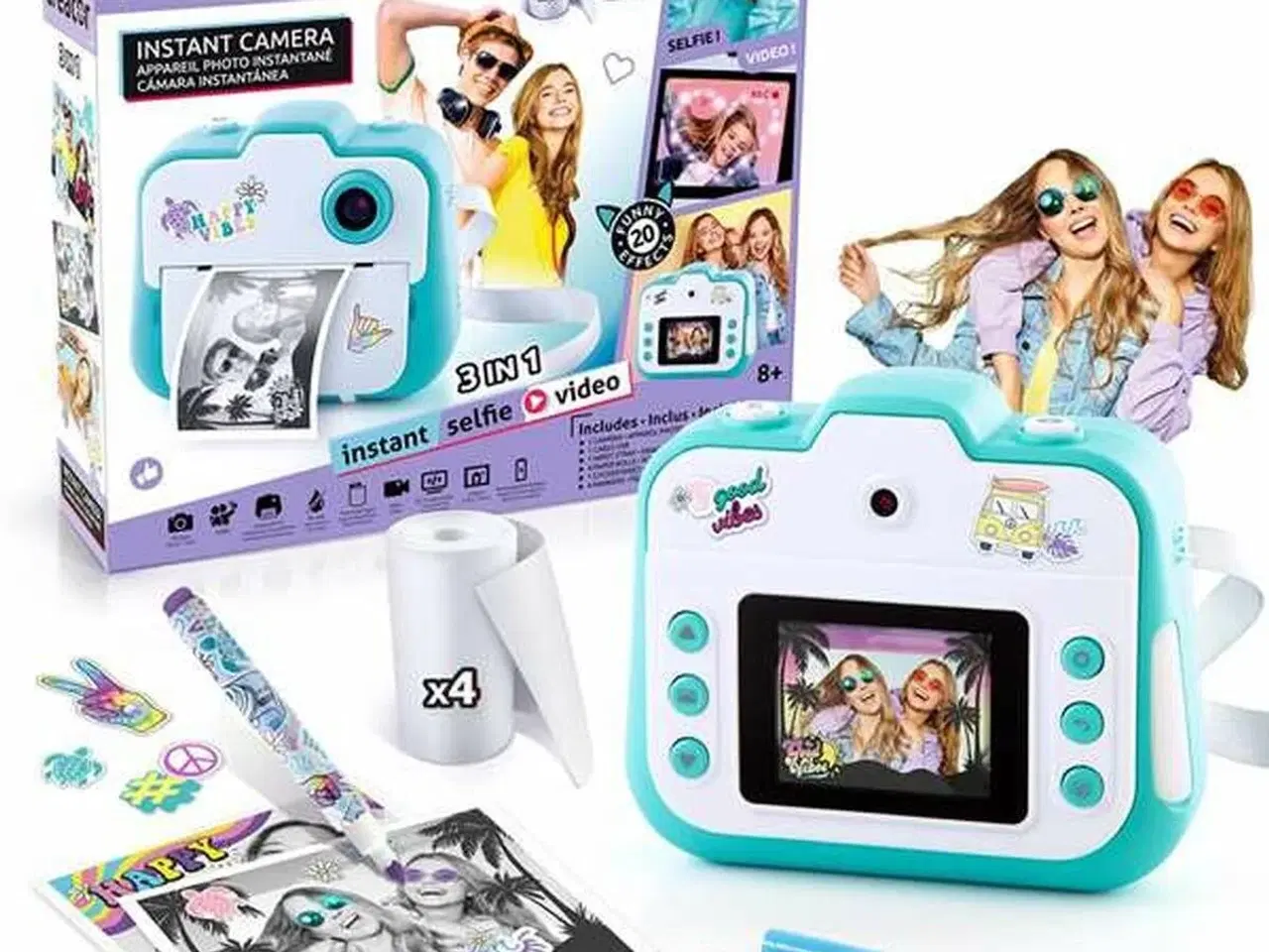 Billede 11 - Børnekamera med printer Canal Toys - blå, 12 MP, 2,4"