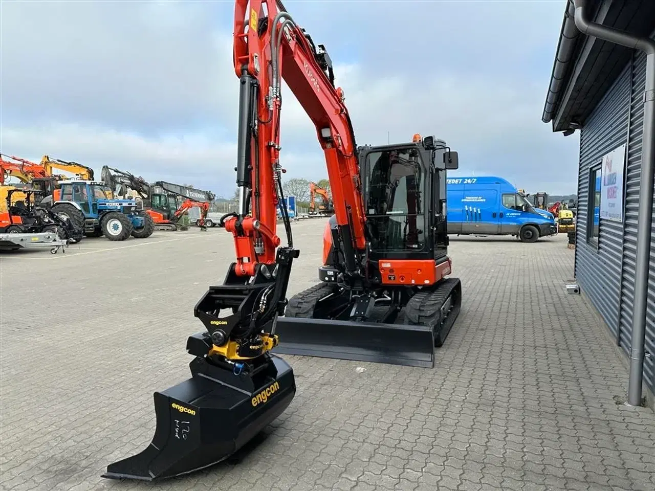 Billede 4 - Kubota KX060-5 Med aftageligt Engcon Tiltrotator