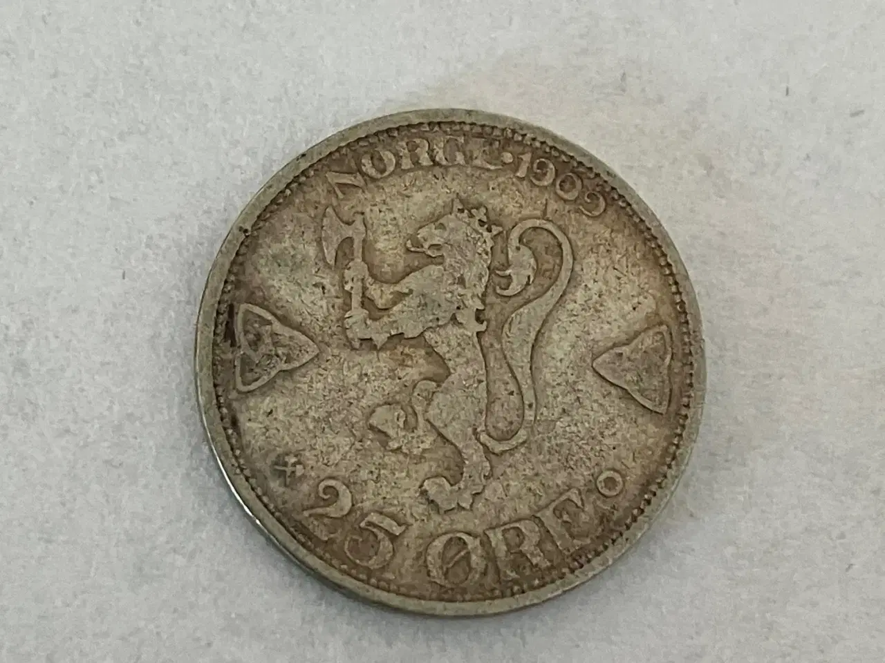 Billede 1 - 25 Øre 1909 Norge