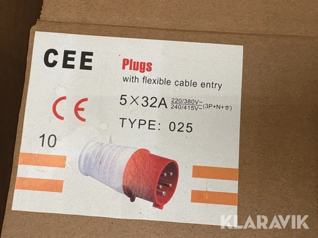 Billede 1 - CEE stik Plugs 5x32A - 025 - 450 styks - både han og hun stik