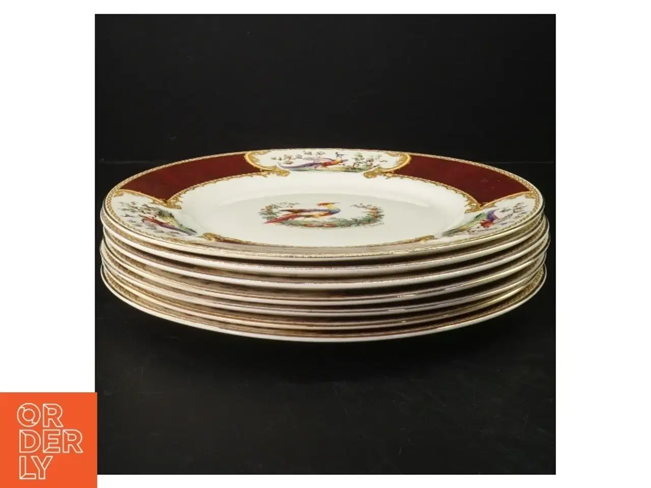 Billede 1 - 7  Myott Staffordshire chelsea bird tallerkner (str. Ø. 27 cm)