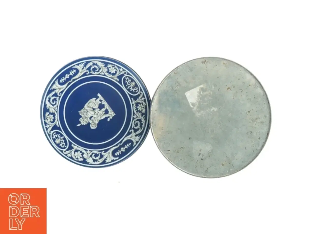 Billede 2 - Dekorativ dåse i Wedgwood-stil (str. Diameter 21 cm h 10 cm)
