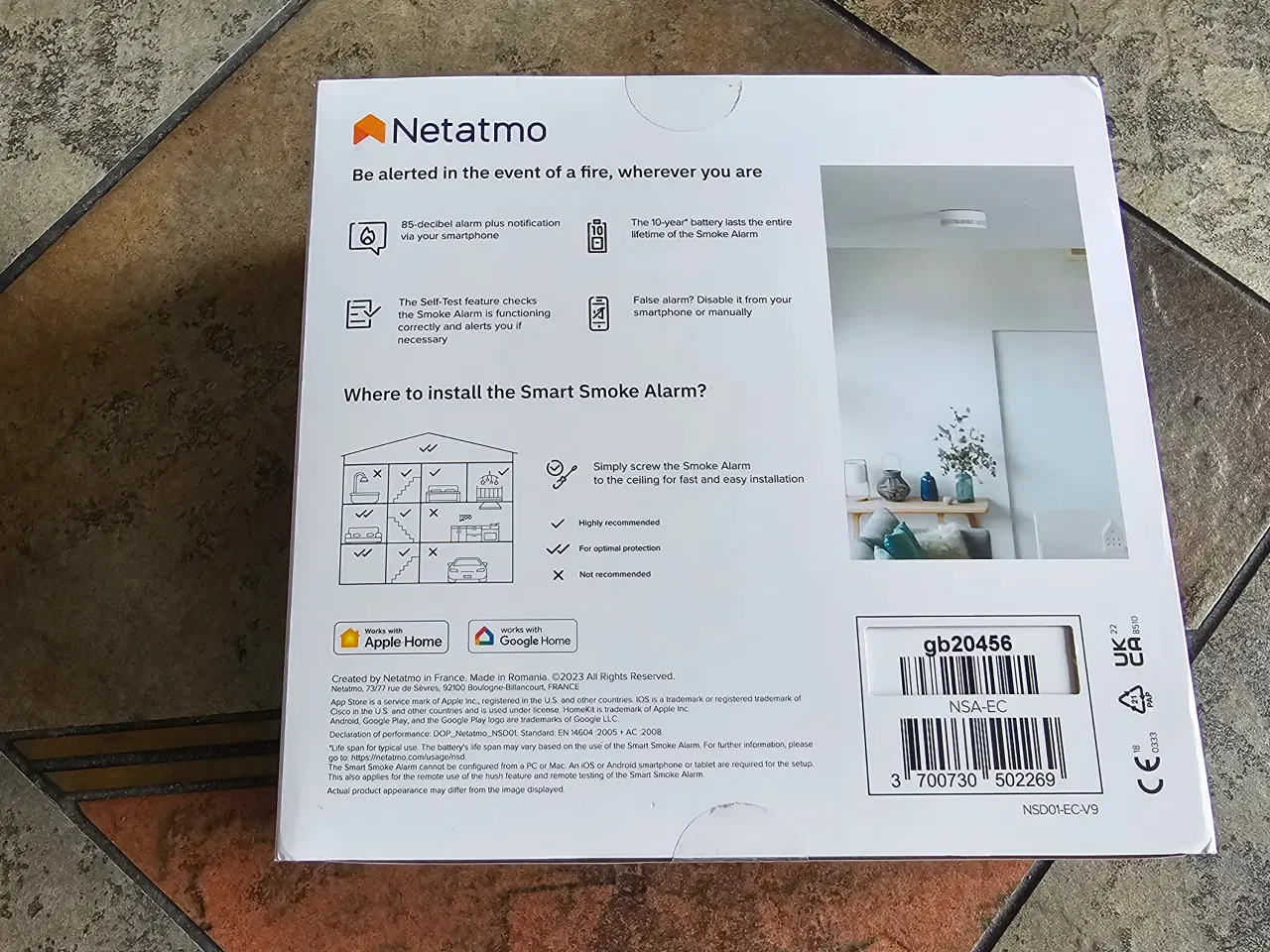 Billede 5 - Netatmo - Smart Smoke Alarm - Røg alarm - Helt Ny
