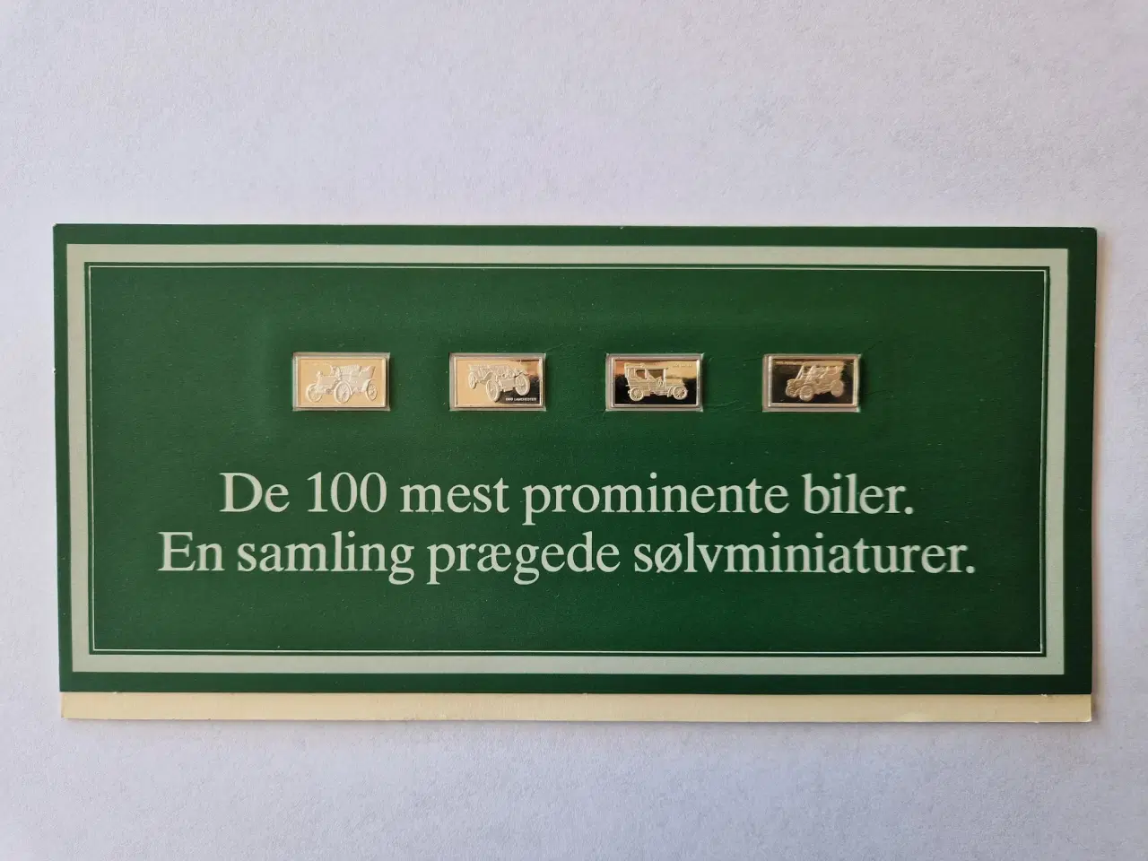 Billede 1 - De 100 mest prominente biler - Miniature sølvbarrer