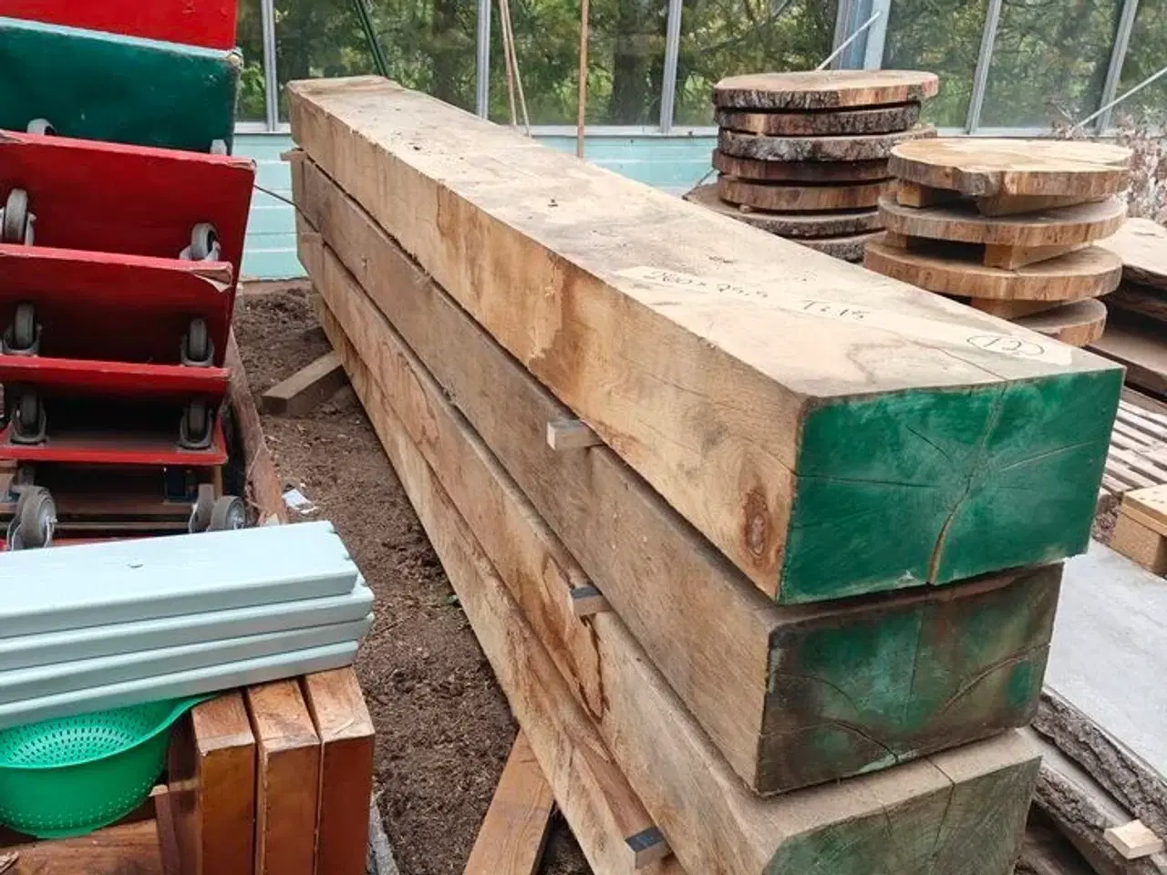 Billede 5 - 4 stk. Ege sveller str. 260 x 25 x 15