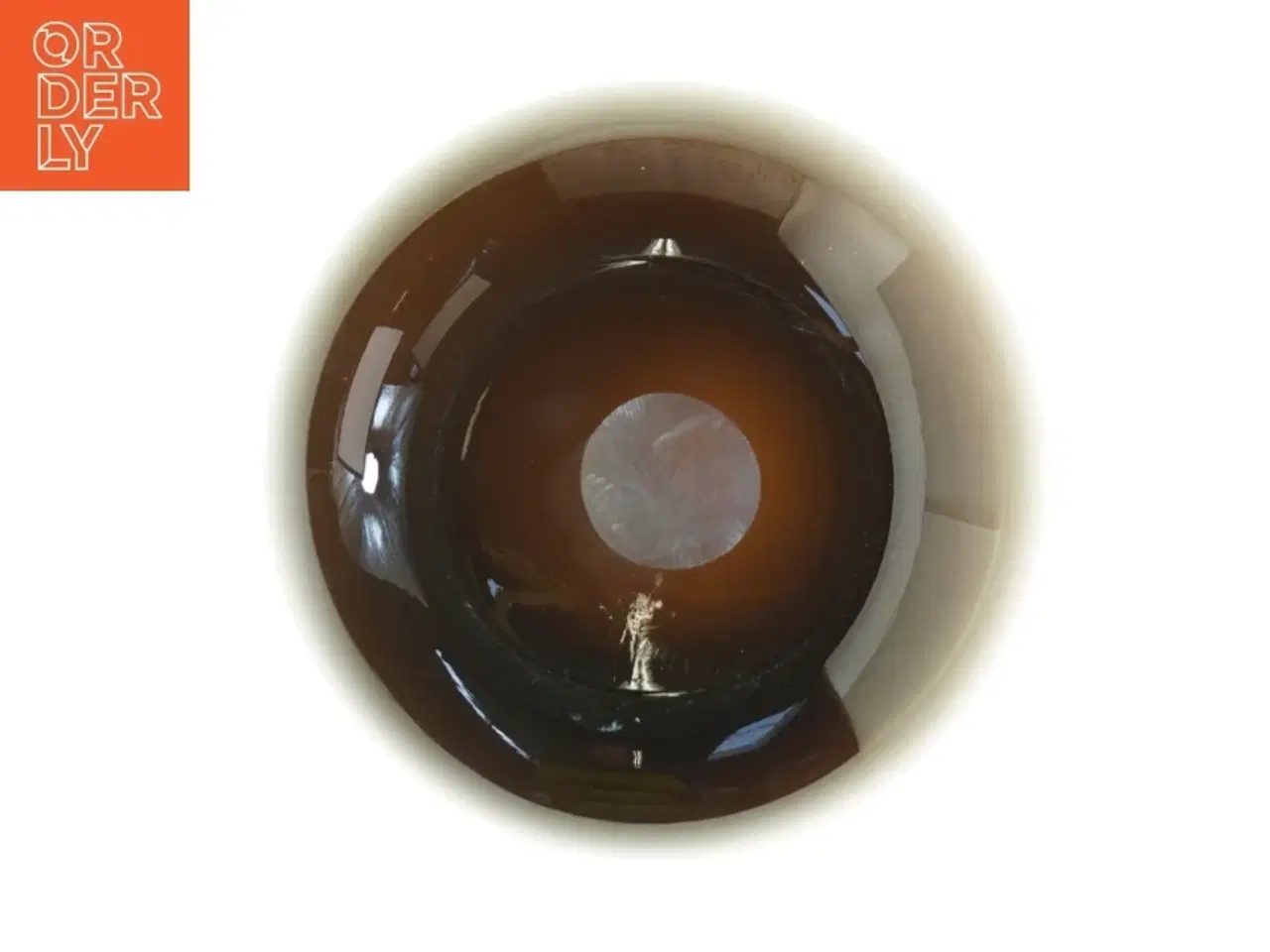 Billede 3 - Brun glasvase (str. 20 x 20 cm)