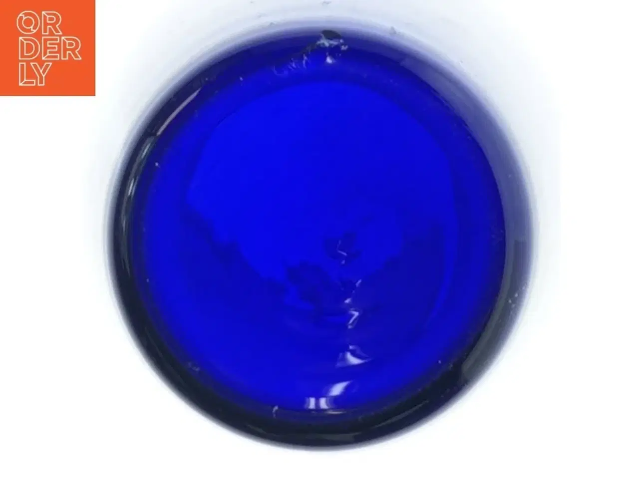 Billede 2 - Blå glasvase (str. H. 24 cm)