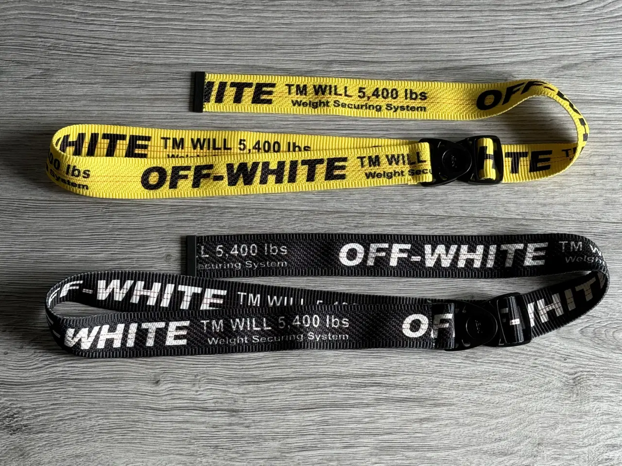 Billede 1 - To nye Off-White bælter, sort el. gult
