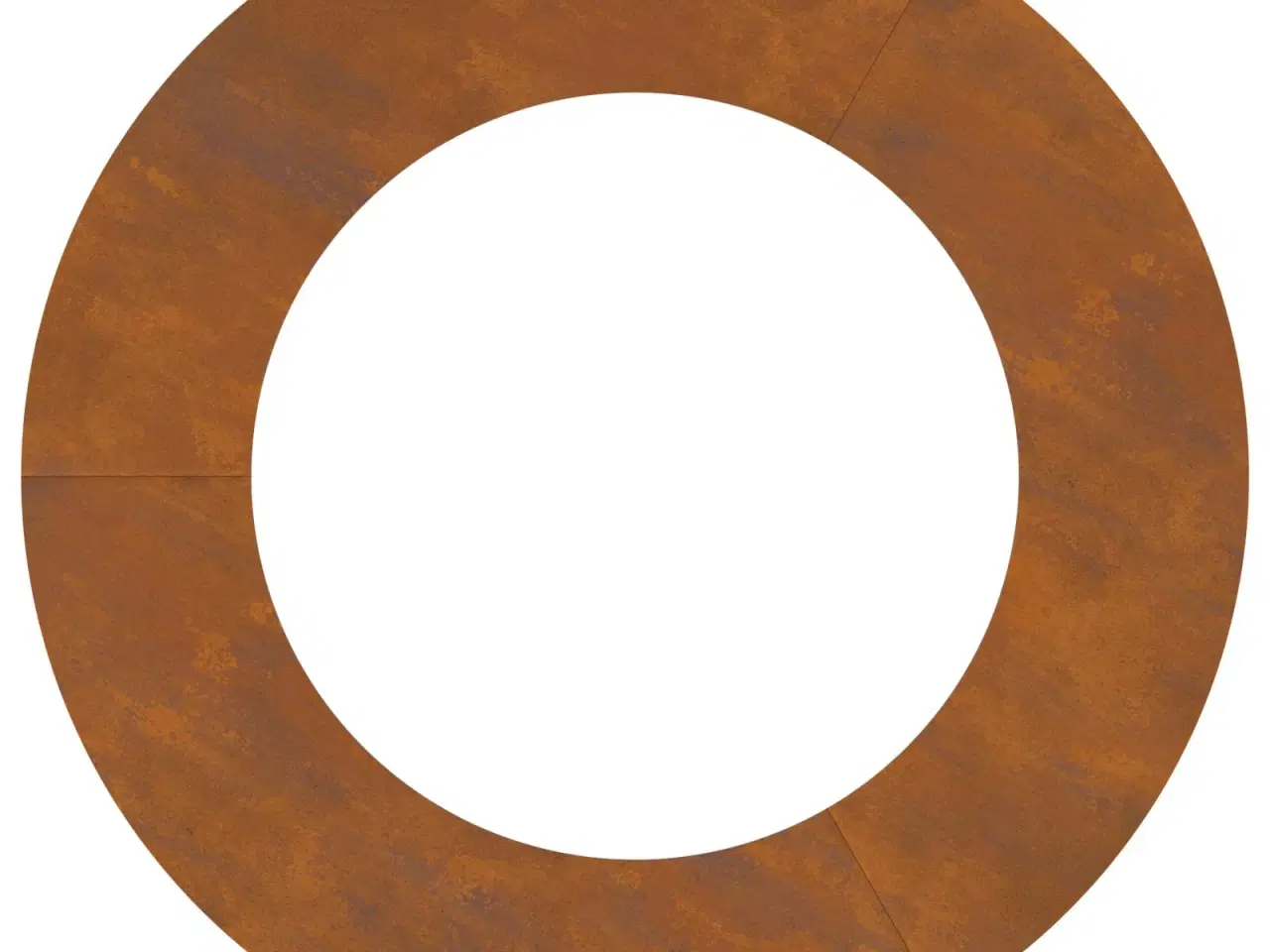 Billede 7 - Flade Træ Ringene 5 stk Brun Ø50 / 80 cm Forvitret stål