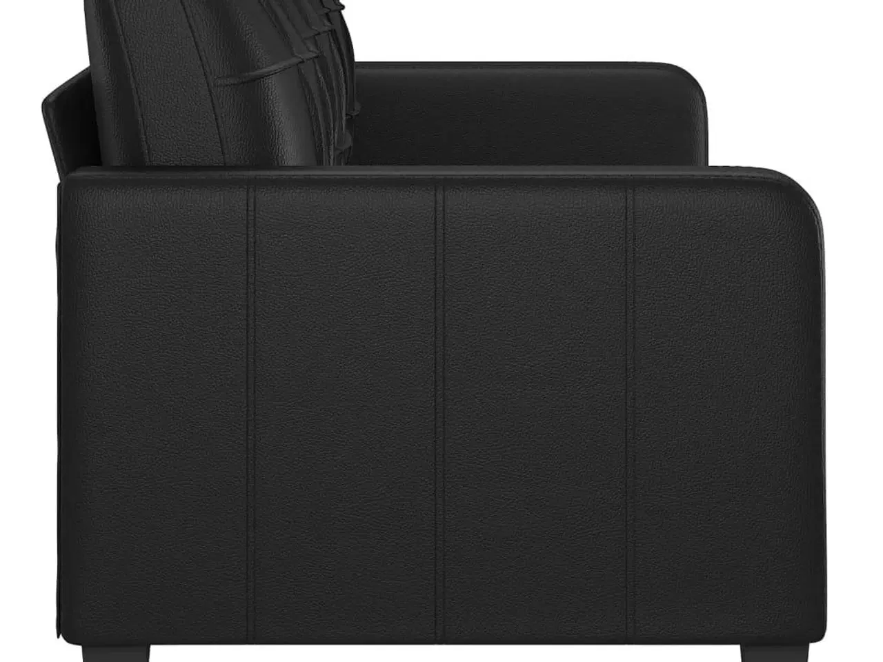 Billede 4 - 3-personers sofa 180 cm kunstlæder sort