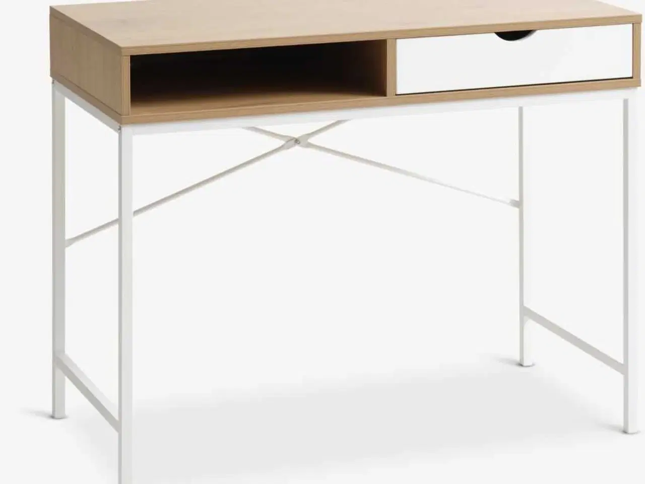 Billede 1 - Skrivebord TRAPPEDAL 48x95 1 skuffe varm egefarve/