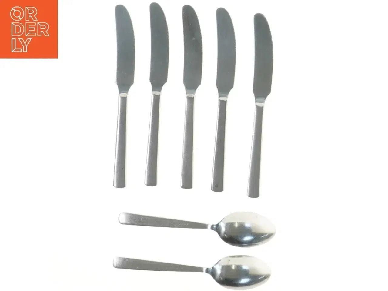 Billede 2 - Bestik sæt med knive og skeer (str. 7 stk 20 & 17,5 cm)