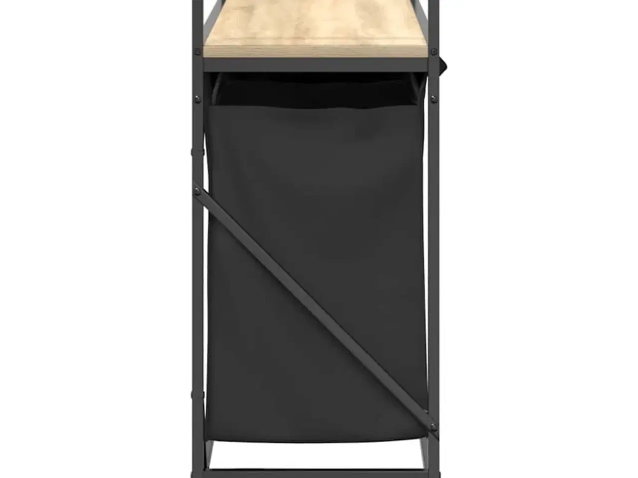 Billede 7 - Vasketøjskurv 3 rum med hylde sonoma-eg