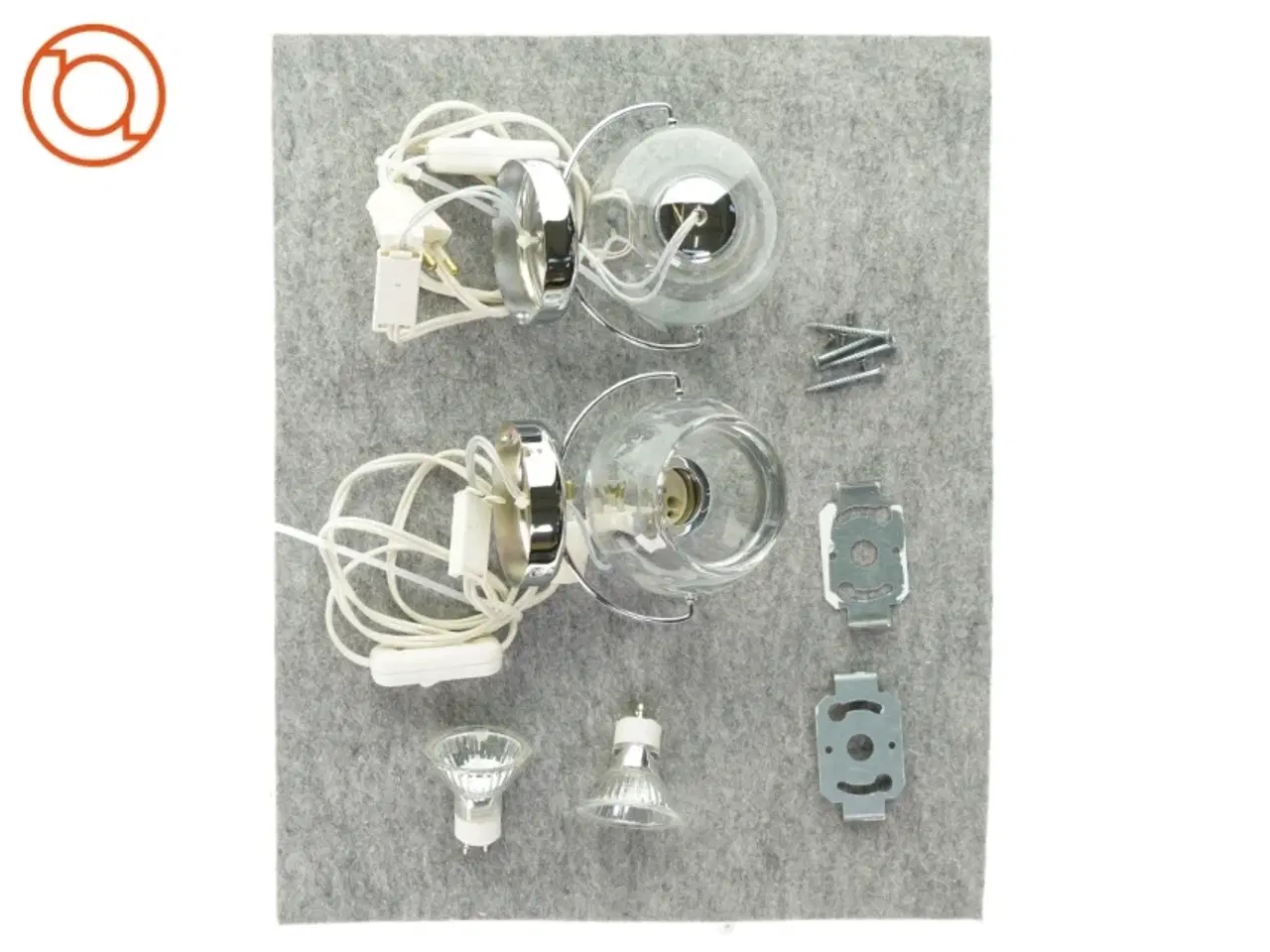 Billede 1 - Lampeskærm i glas 2 stk. (str. Ø 8cm)