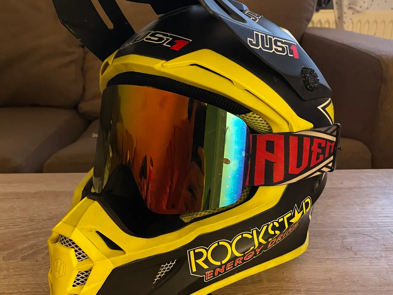 Billede 1 - Just1 Rockstar hjelm med briller