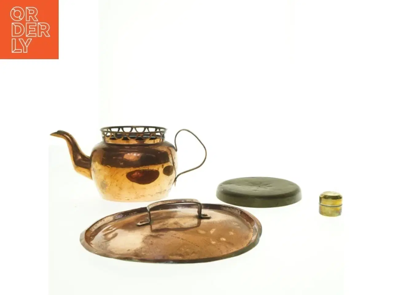 Billede 1 - Blandede messing og kobber køkken udstyr (str. 39 x 28 cm)