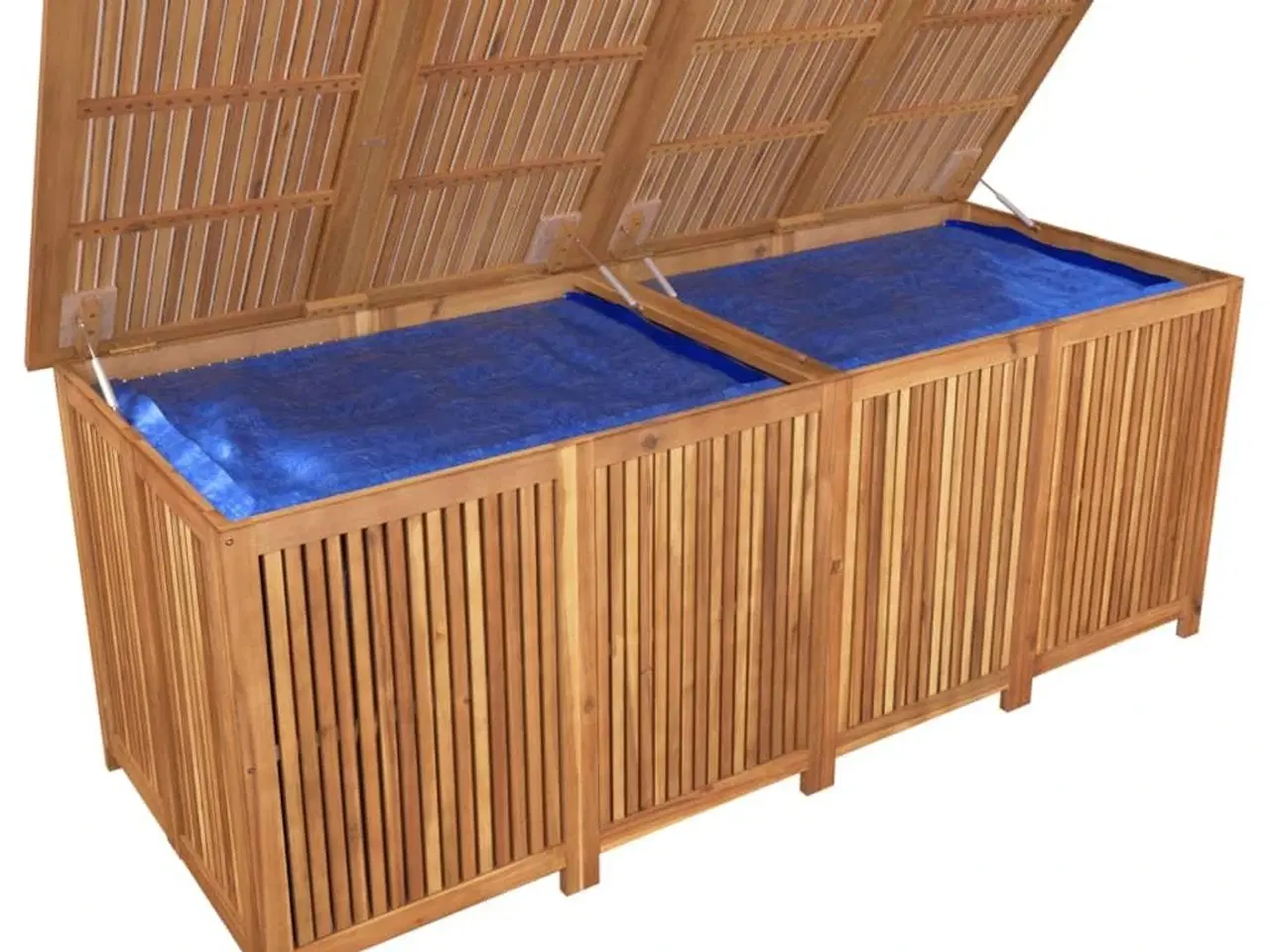 Billede 3 - Opbevaringsboks til haven 200x80x75 cm massivt træ