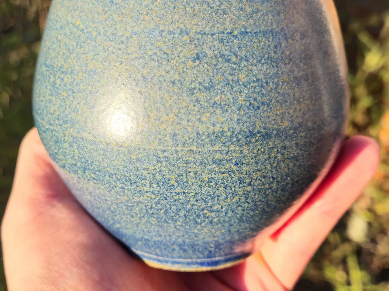 Billede 1 - Keramik vase med flot glasur 
