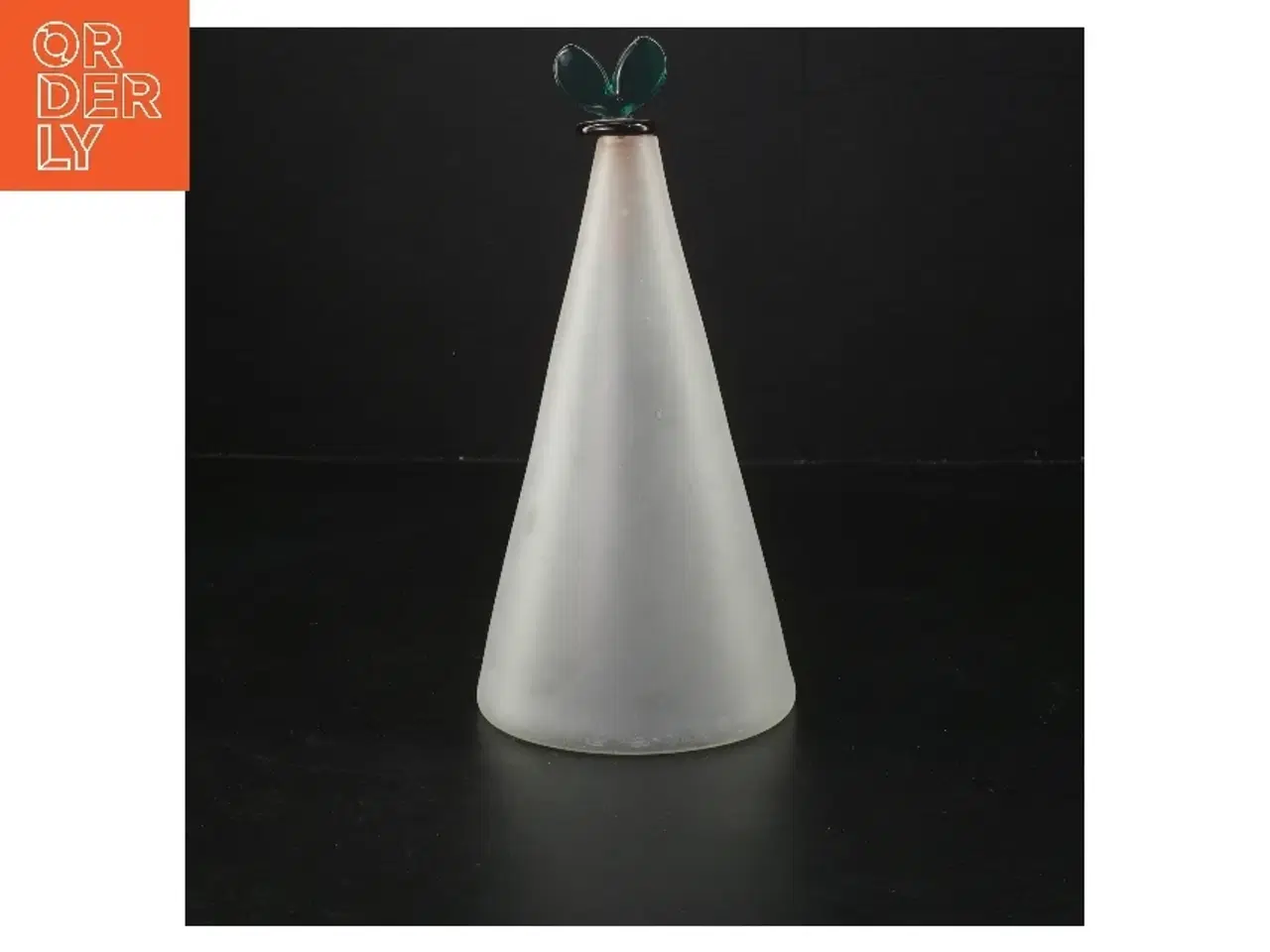 Billede 1 - Glas vase med blå accent fra Sent (str. 18 cm) Murano glas