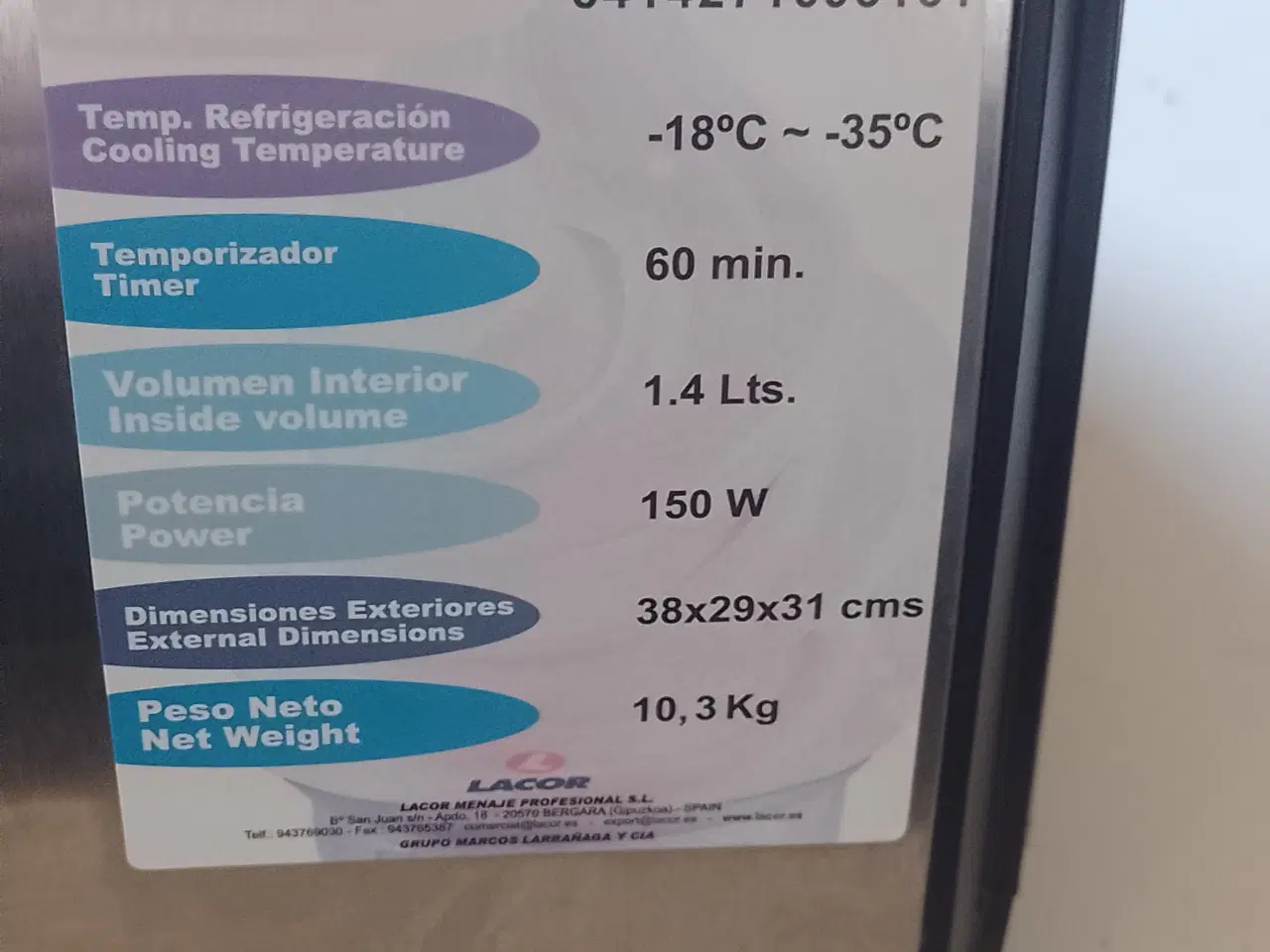 Billede 1 - Lacor ismaskine 