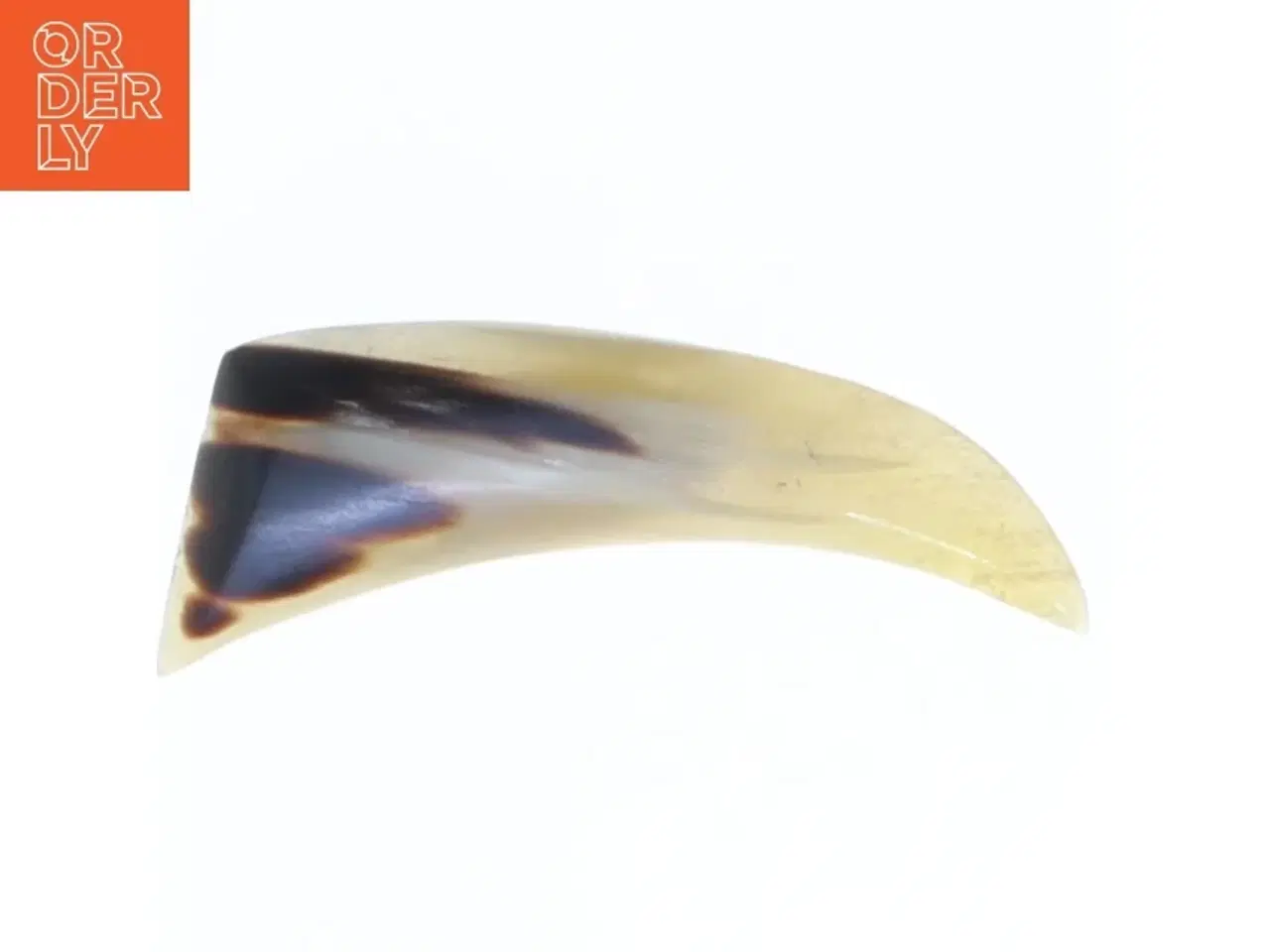 Billede 1 - Hornformet broche (str. 6 cm)