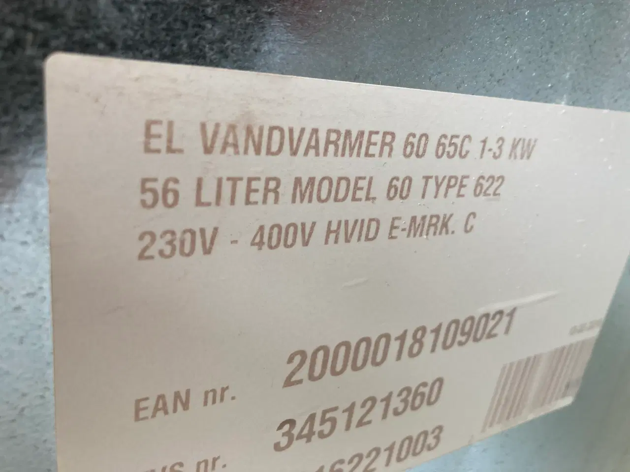 Billede 4 - Metro el-vandvarmer, 60 l