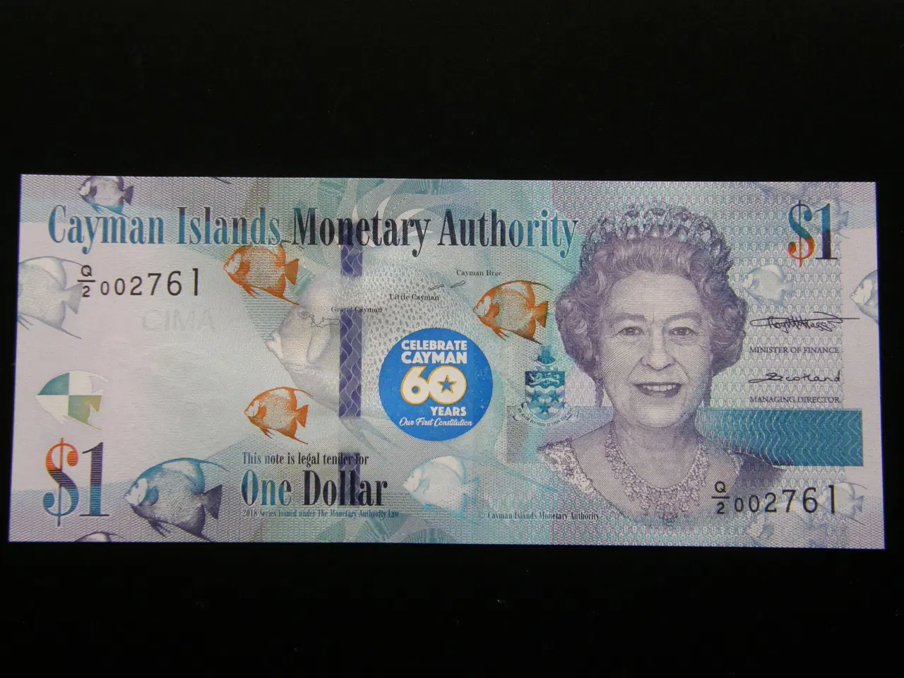 Billede 1 - Cayman Islands  1 Dollar  2018  Unc.