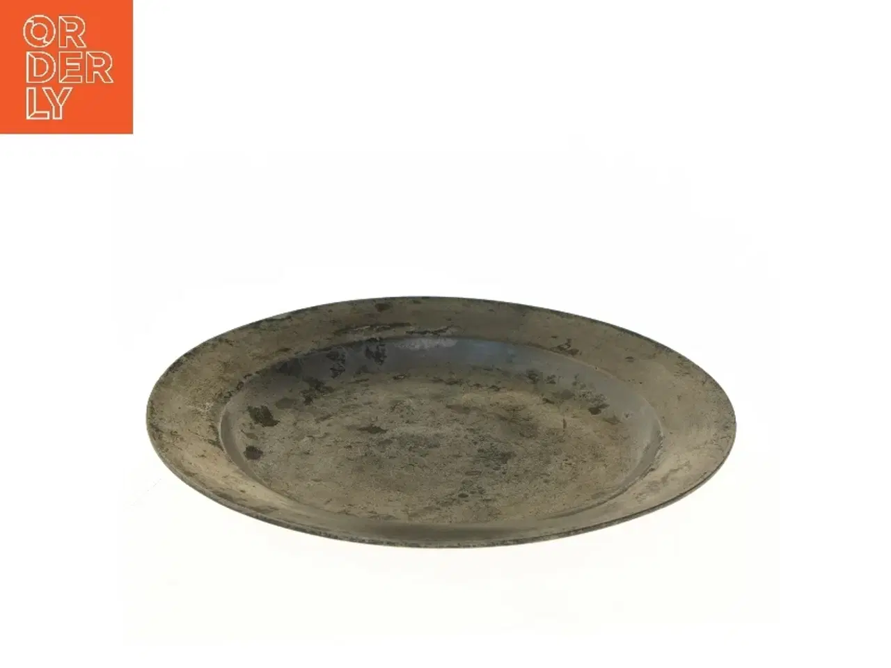 Billede 1 - Antik tin tallerken (str. Ø 24 cm)