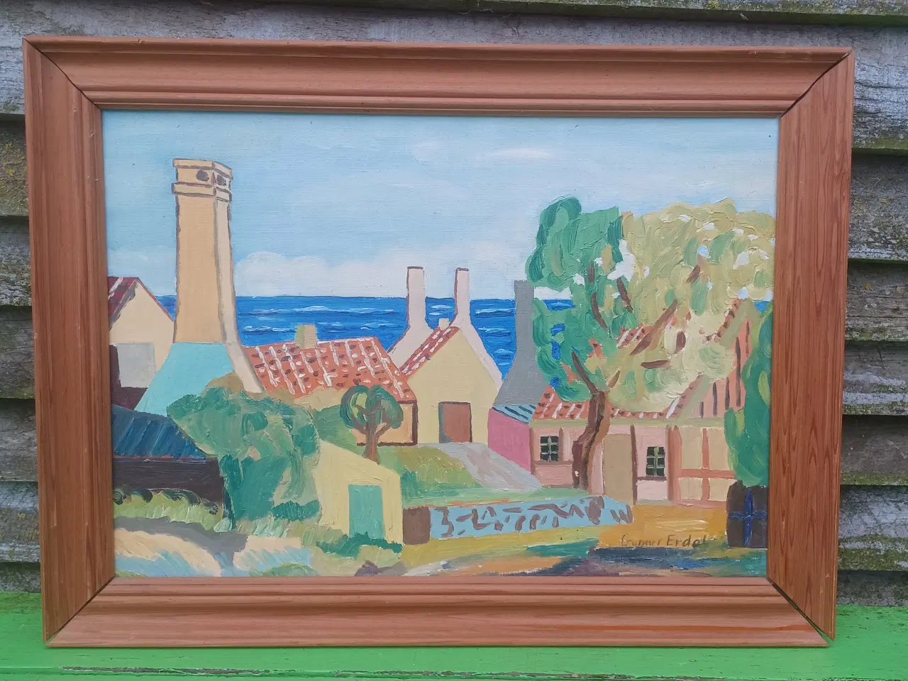 Billede 1 - Smukt maleri med motiv fra Bornholm