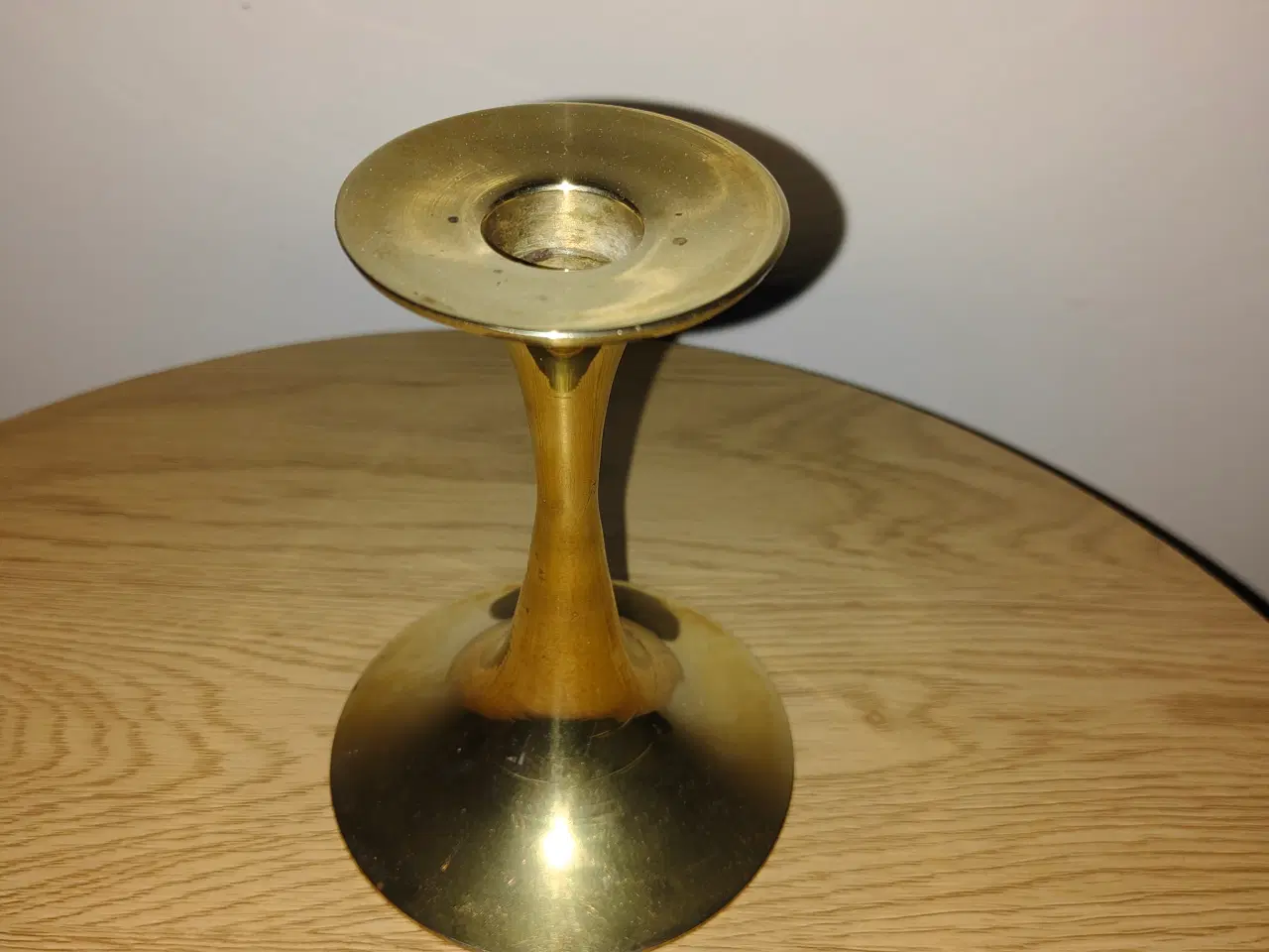 Billede 2 - Fin trompet messing lysestage