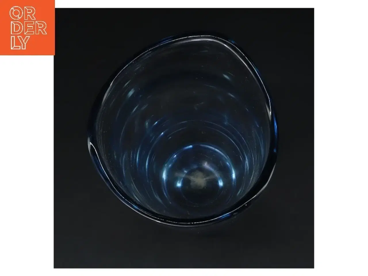Billede 3 - Holmegaard Akvablå vase (str. Ø 11 cm Længde 27 cm)